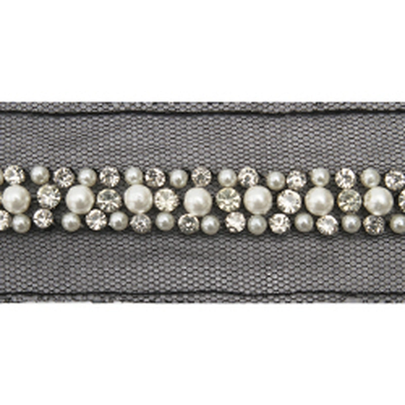 kavatar  wholesale new Handmade Bead lace Embroidered Tulle Trim wedding with Accessories Beads Crystals & Rhinestones