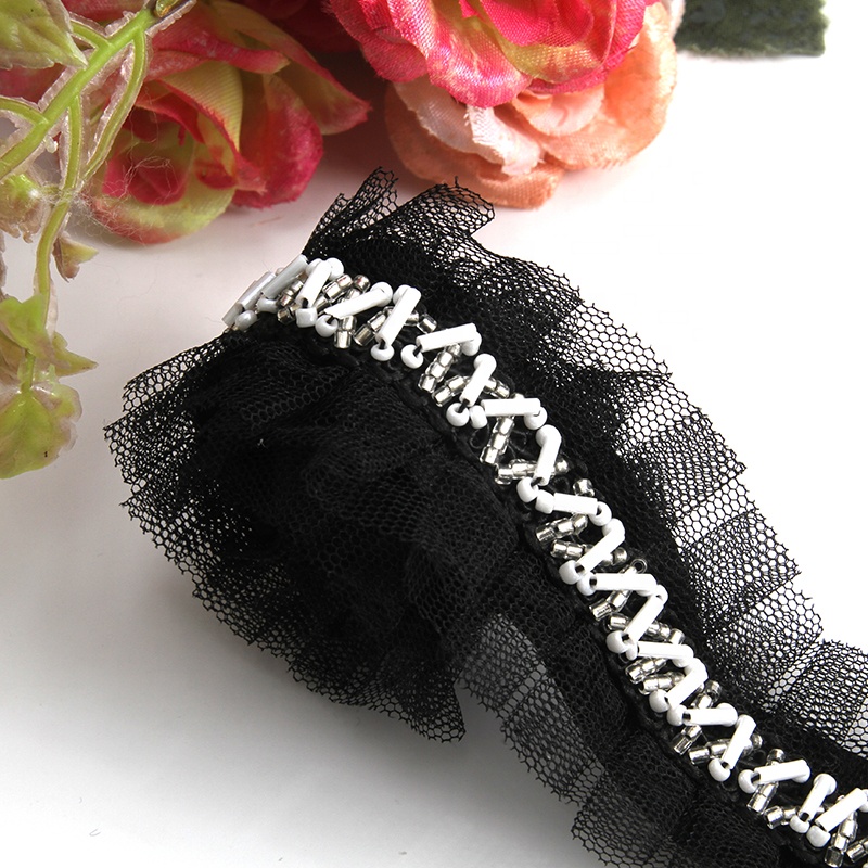 Kavatar beaded trim for wedding dress Wholesale Handmade Lace Trim