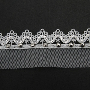 Wholesale 3.1cm Size Studs trim ribbon diy handmade costume dress sewing bead lace trim Design Rivets Sequins Trims