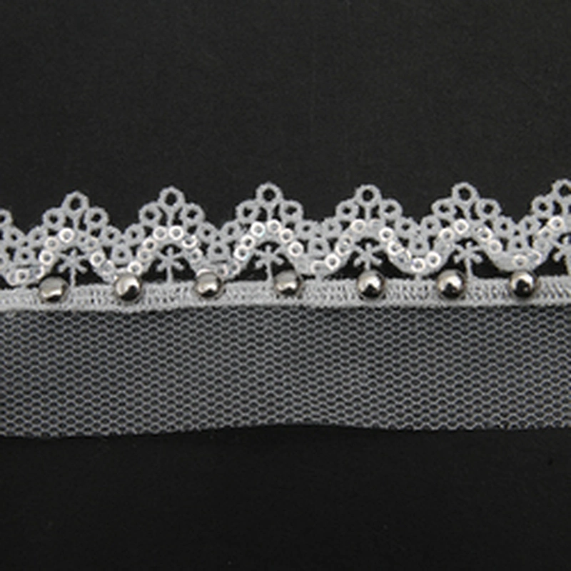 Wholesale 3.1cm Size Studs trim ribbon diy handmade costume dress sewing bead lace trim Design Rivets Sequins Trims
