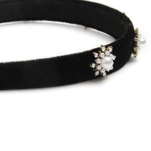 Manufacturers direct European and American style black winter hairband retro street ring hair accessories