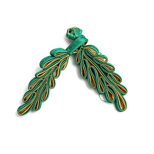 Chinese knot button frog closure Golden classical hand-made clothing qipao plate button custom clothing accessories decoration