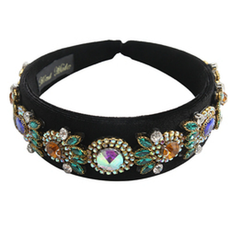 Fashion Wholesale pineapple Rock Candy Velvet Crown velvet Headband Hairbands women designer hairband