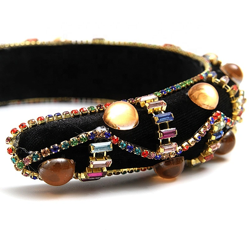 wholesale rhinestone hair band sponge flannel creative fluffy fashion girls hair band hair band women baroque
