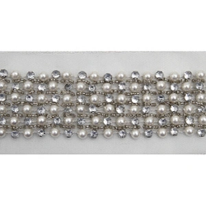 kavatar  wholesale new Handmade Bead lace Embroidered Tulle Trim wedding with Accessories Beads Crystals & Rhinestones