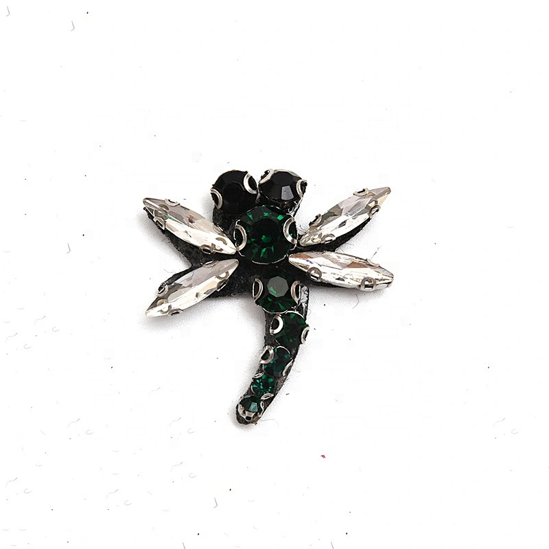 Christmas Cherry Flower Decorative Sew on Rhinestone Beaded Patches Wholesale patches for clothing