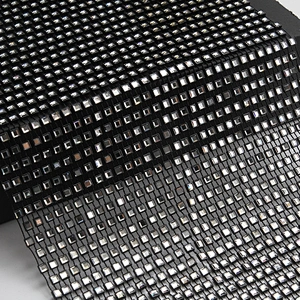 Kavatar mesh for rhinestones point back rhinestone mesh trimming in Rhinestones Fabric fashion Sew-on for  shoes clothing