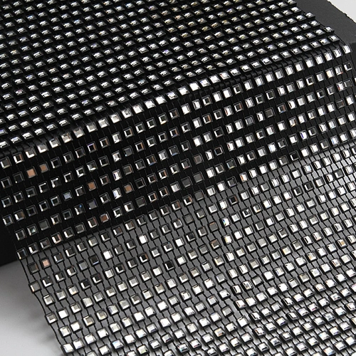 Kavatar mesh for rhinestones point back rhinestone mesh trimming in Rhinestones Fabric fashion Sew-on for  shoes clothing