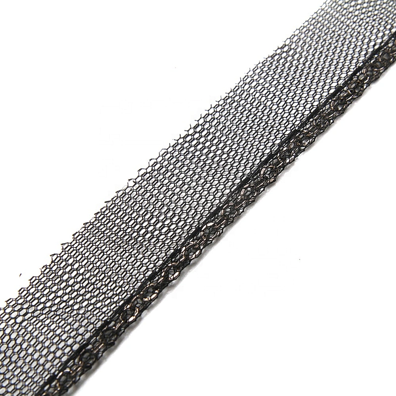 Wholesale Chain lace trim Link Chain 1.7 cm Sew-On lace trim Polyester net mesh Lace trimmings for clothes  Accessories