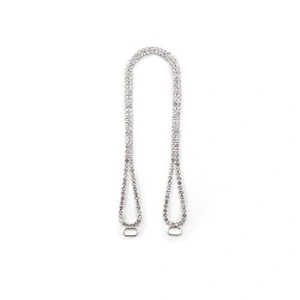 Wholesale Women Evening Party Dress Camisole  Plated tassel fringe alloy Rhinestone Chain Trim Bra Crystal Shoulder Strap
