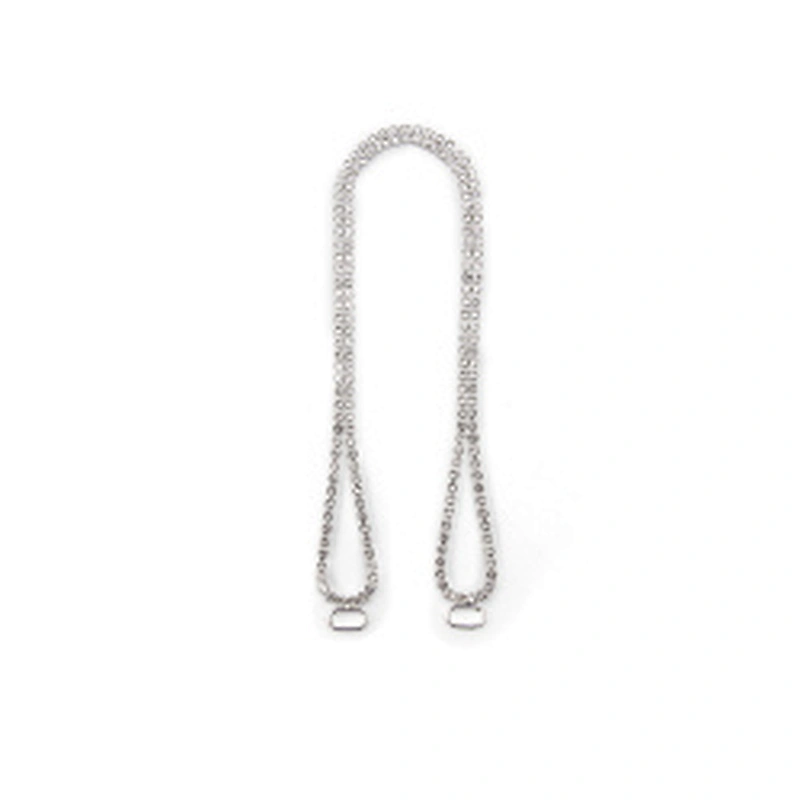 Wholesale Women Evening Party Dress Camisole  Plated tassel fringe alloy Rhinestone Chain Trim Bra Crystal Shoulder Strap