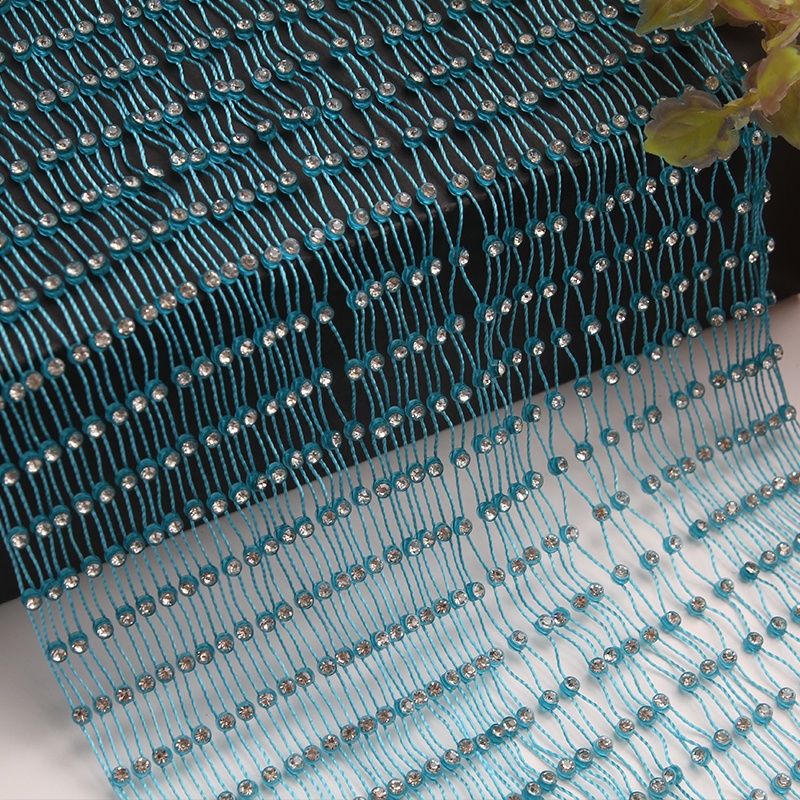 Crystal Mesh Fabric Glass Rhinestone Sheets Stretch Roll Fabric rhinestone top  t-shirt mesh celebrity dresses  maxi mesh