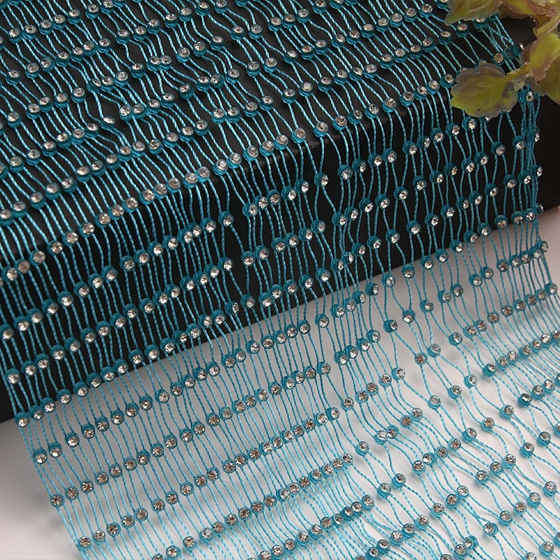 Crystal Mesh Fabric Glass Rhinestone Sheets Stretch Roll Fabric rhinestone top  t-shirt mesh celebrity dresses  maxi mesh