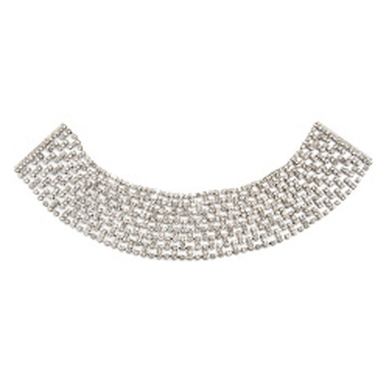 Wholesale Women Evening Party Dress Camisole  Plated Bikini Connector Rhinestone Chain Trim Bra Crystal Shoulder Strap