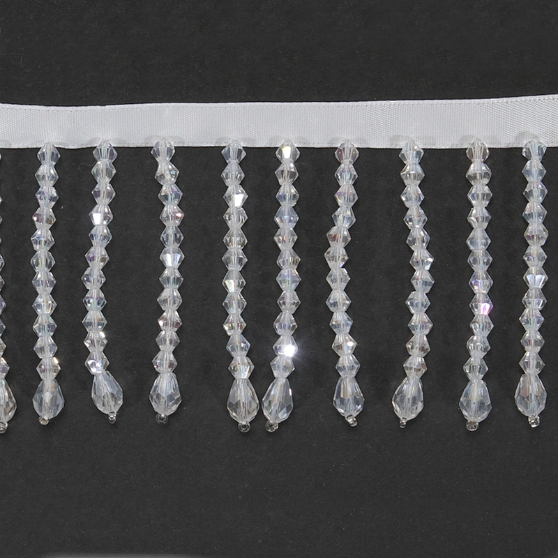 Multi-color Decorative Crystal Rhinestone Fringe Tassel Trim for Fashion Accessories Garments Design