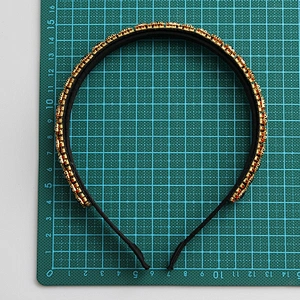Korea Fashion Womens Hair Accessories  Custom crystal  Headband Hairbands 2020 soft pu hairband gold alloy chain headwear