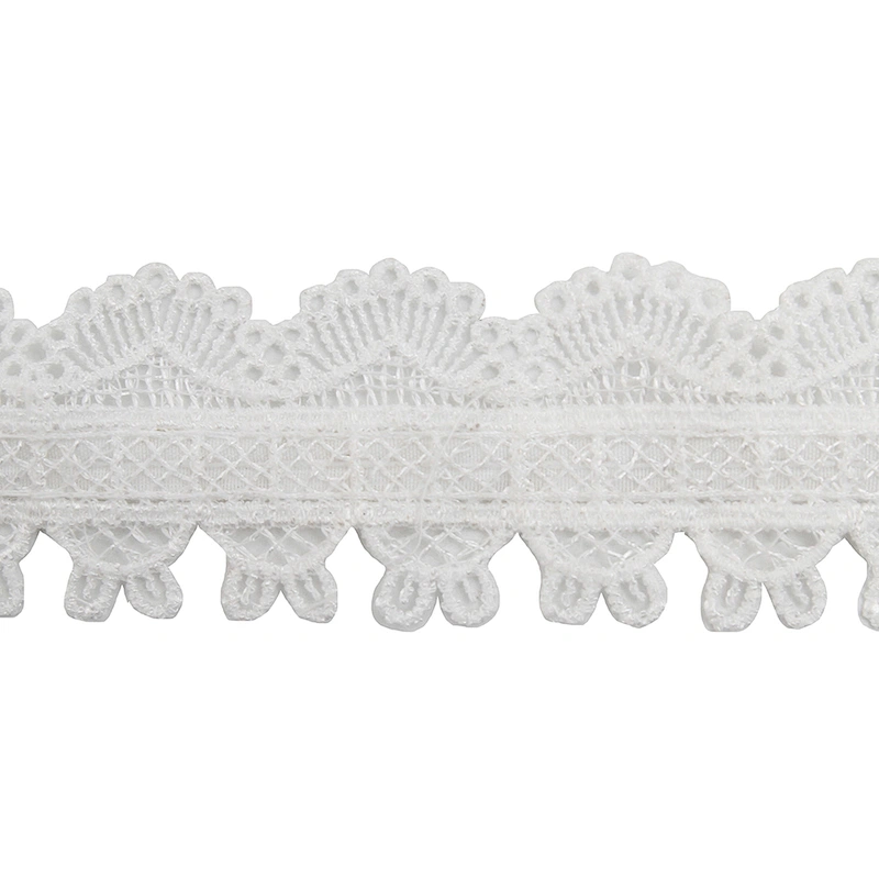 Wholesale sequins Lace Trim Water soluble lace white bridal lace trim Embroidery Sequin Tape For Dress cheap