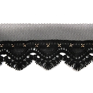 Wholesale 3.5cm Size Studs trim ribbon diy handmade costume dress sewing bead lace trim Design Rivets Trims