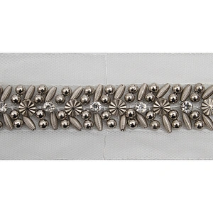 kavatar  wholesale new Handmade Bead lace Embroidered Tulle Trim wedding with Accessories Beads Crystals & Rhinestones