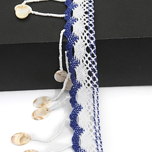 Wholesale tassels lace trim for garment rhinestone Pearl fringe tassel trimming  jute tassel trim