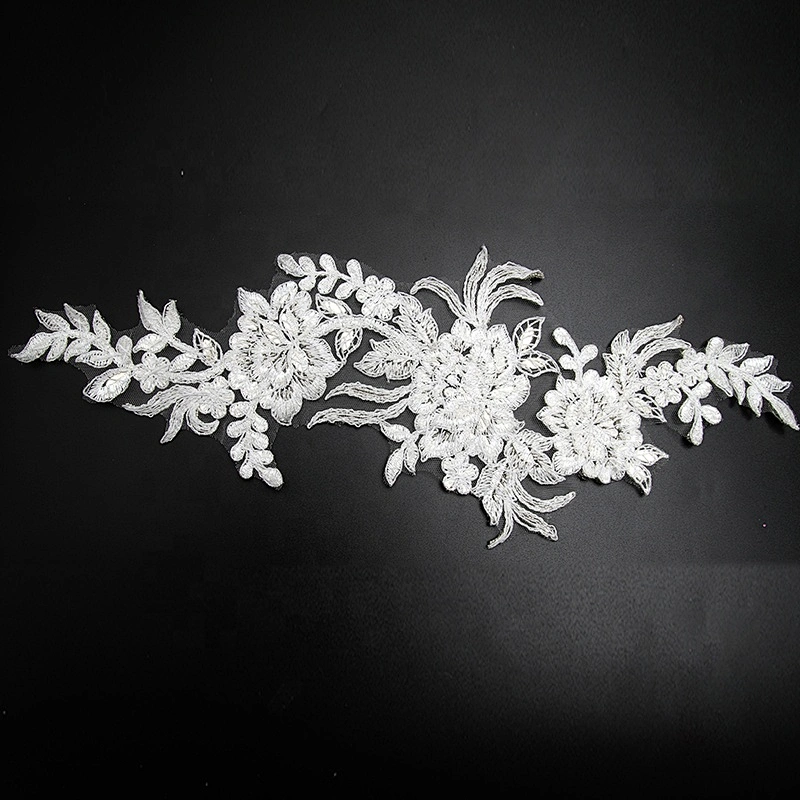 Christmas Cherry Flower Decorative Sew on Rhinestone Beaded Patches Wholesale patches for clothing
