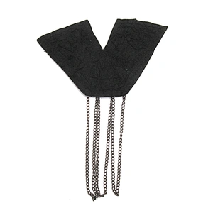 wholesale  designer badges cloth stickers Sew on for clothing accessories decoration 3D patch  rhinestone Metal Chain Tassel
