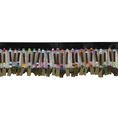Wholesale gold sequin fringe trim ribbon indian style garment accessories