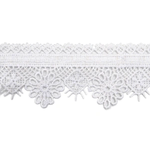 Wholesale sequins Lace Trim Water soluble lace white bridal lace trim Embroidery Sequin Tape For Dress cheap