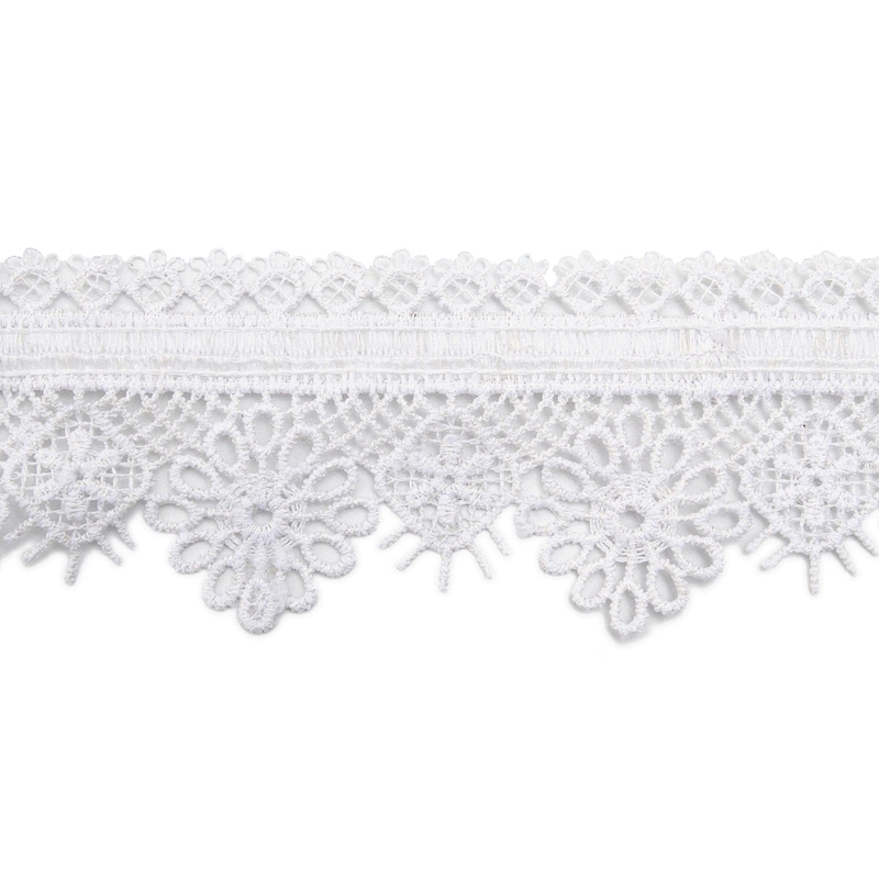 Wholesale sequins Lace Trim Water soluble lace white bridal lace trim Embroidery Sequin Tape For Dress cheap