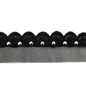 Wholesale 2.8cm Size Studs trim ribbon diy handmade costume dress sewing bead lace trim Design Rivets Trims