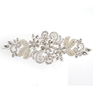 Christmas Cherry Flower Decorative Sew on Rhinestone Beaded Patches Wholesale patches for clothing