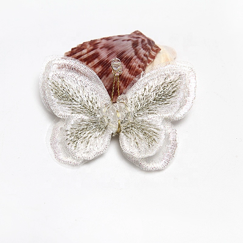 Christmas Cherry Flower Decorative Sew on Rhinestone Beaded Patches Wholesale patches for clothing