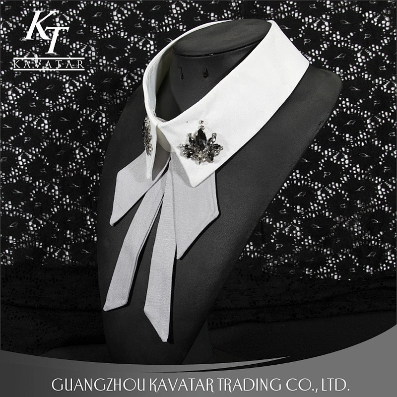 Kavatar New Arrival Rhinestone Shirt Collar For Decoration Women Clothes