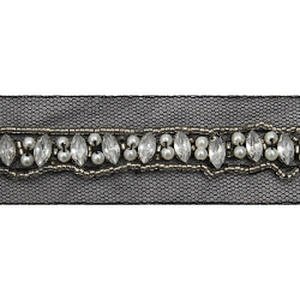 kavatar  wholesale new Handmade Bead lace Embroidered Tulle Trim wedding with Accessories Beads Crystals & Rhinestones