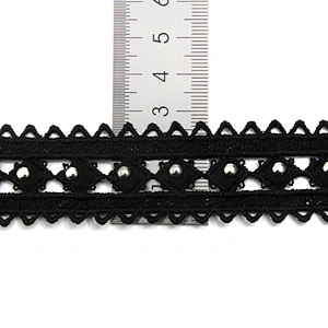 Wholesale 2.7cm Size Studs trim ribbon diy handmade costume dress sewing bead lace trim Design Rivets Trims