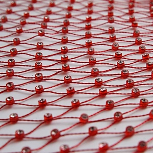 Wholesale Rhinestone stretchy Mesh roll Fabric crystal mesh fabric trimming design for dress shoes clothing