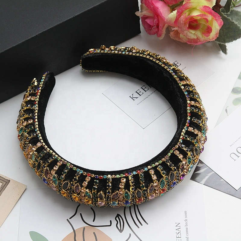 Handmade Glitter Crystal Rhinestone Wide designer headbands and durags Hairbands hair accessories headband