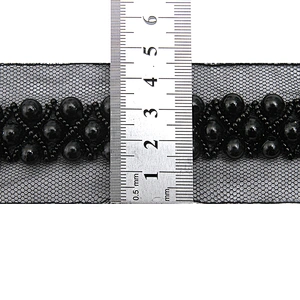 kavatar  wholesale new Handmade Bead lace Embroidered Tulle Trim wedding with Accessories Beads Crystals & Rhinestones