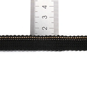 New wholesale Chain lace trim beaded 1.5 cm Sew-On  elastic lace trim Woven stretch lace trimmings for dresses
