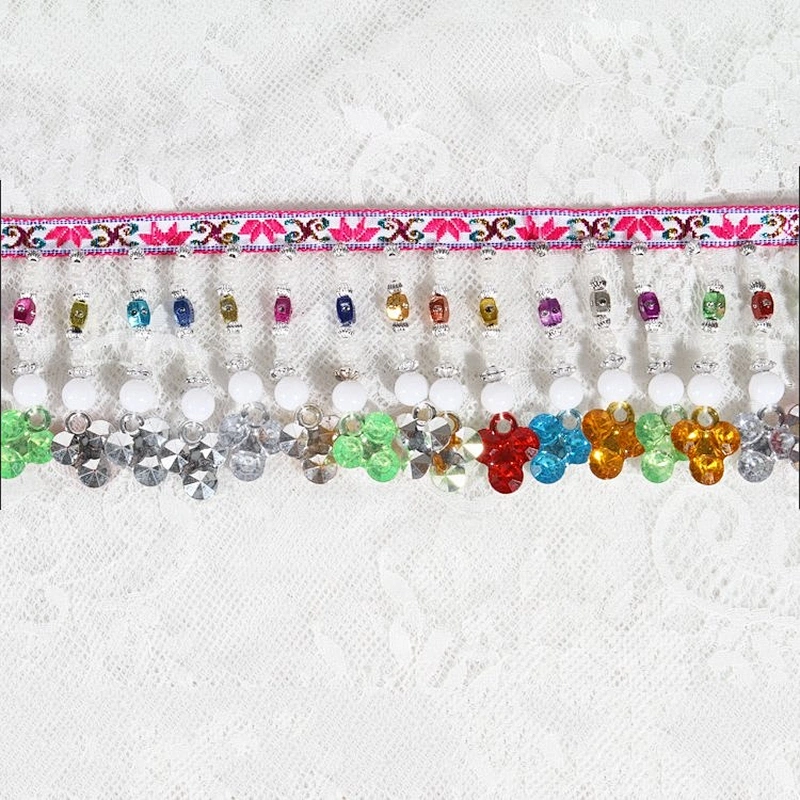 New Design Plastic Bead Fringe Trim For Decoration Curtains