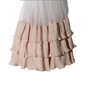 White Mesh Fabric And Ruffle Trim For Clothing