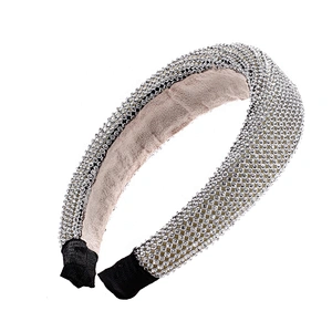 Manufacturer of square rhinestone sponge hair band, web celebrity street style headband