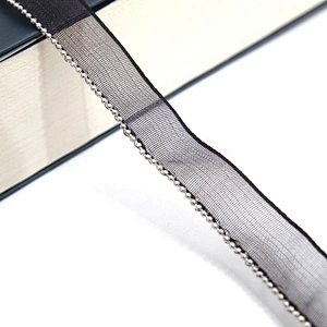 Wholesale Chain lace trim beaded 1.1 cm Sew-On lace trim Polyester net mesh Lace trimmings for clothes  Accessories