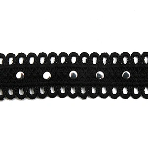 Wholesale 2.7cm Studs trim ribbon diy handmade costume dress sewing bead lace trim Design Rivets Trims