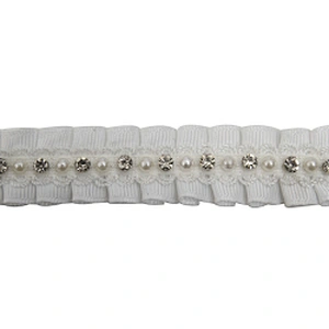 kavatar  wholesale new Handmade Bead lace Embroidered Tulle Trim wedding with Accessories Beads Rhinestones