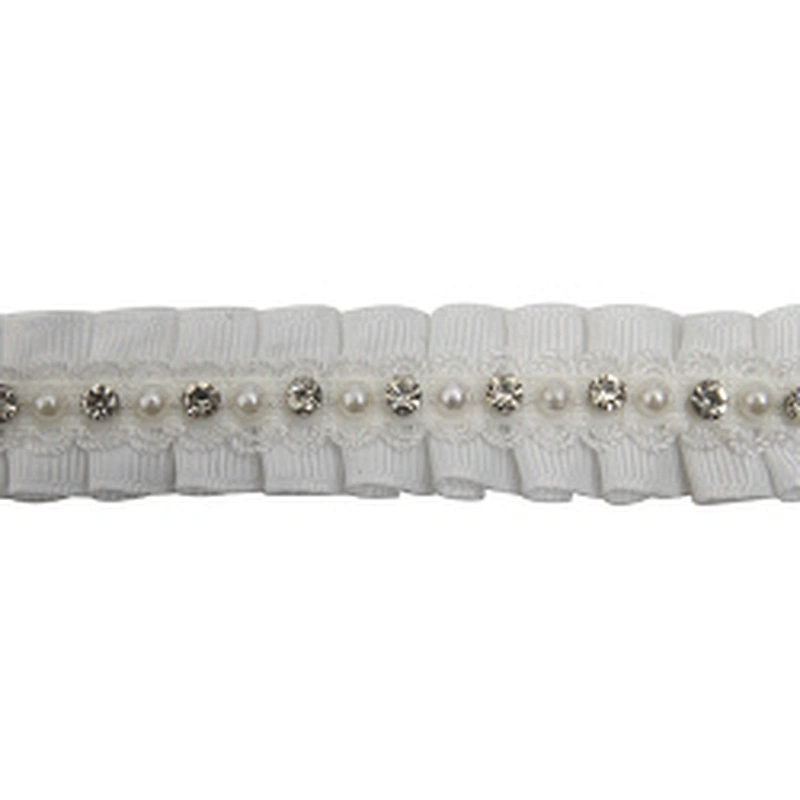 kavatar  wholesale new Handmade Bead lace Embroidered Tulle Trim wedding with Accessories Beads Rhinestones