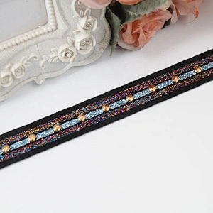 Copper Studs beaded ribbon trim fabric diy handmade costume dress sewing Design Rivets Trims