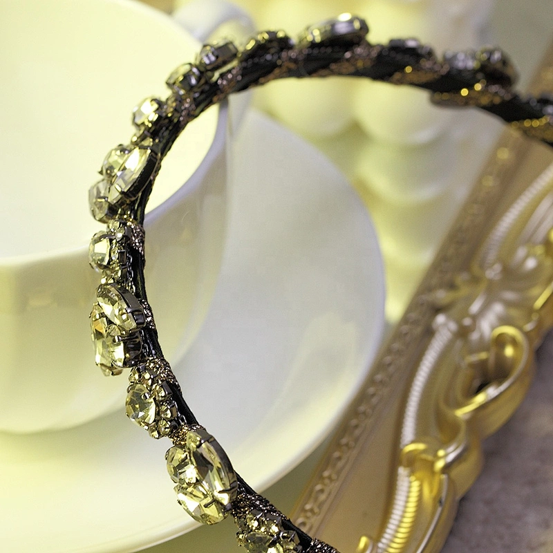 Korean version of the new rhinestone glass pearl Ins wind women headband hair clip hair accessories, hair band
