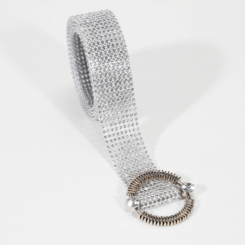 Trendy Heart Shape Buckle Crystal Rhinestone Waistband for Fashion Garments