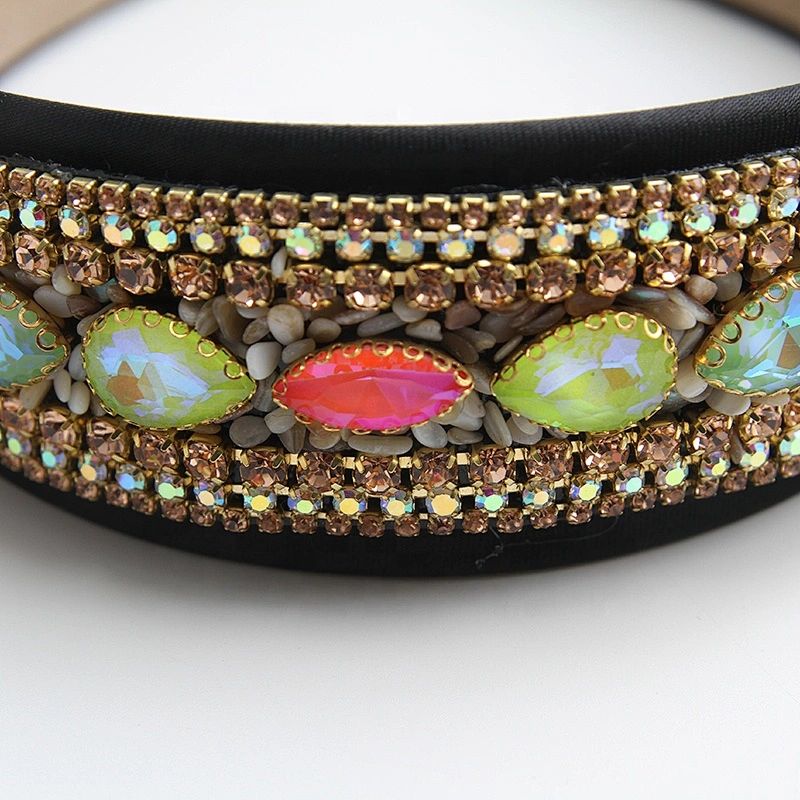 fashion ladies headbands handmade rhinestone fashion  for women use Hairbands Big headband Fashion winter headband